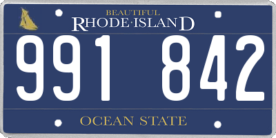 RI license plate 991842