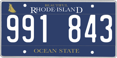 RI license plate 991843