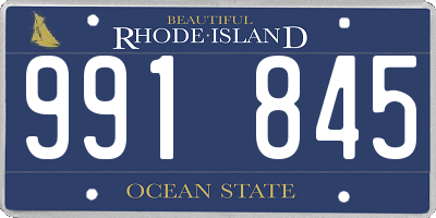 RI license plate 991845