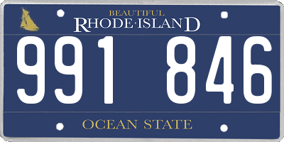 RI license plate 991846