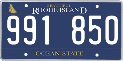 RI license plate 991850