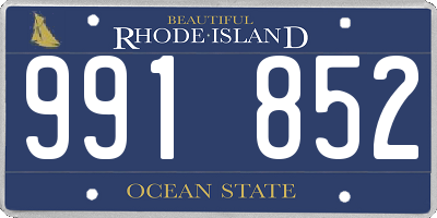 RI license plate 991852