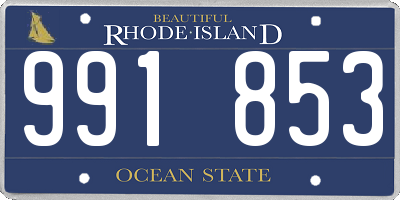 RI license plate 991853