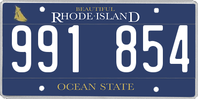 RI license plate 991854