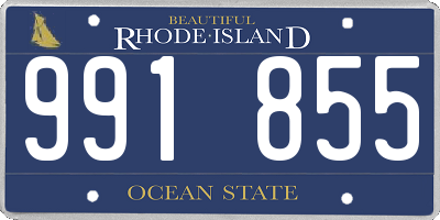 RI license plate 991855