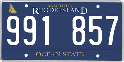 RI license plate 991857