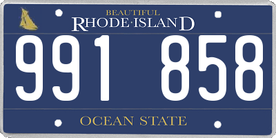 RI license plate 991858