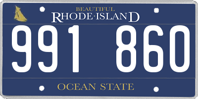 RI license plate 991860