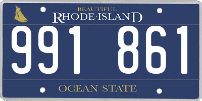 RI license plate 991861