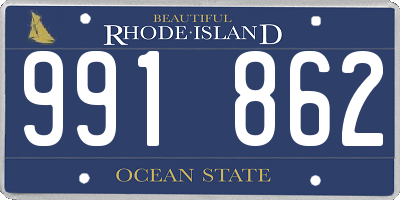 RI license plate 991862