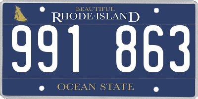 RI license plate 991863