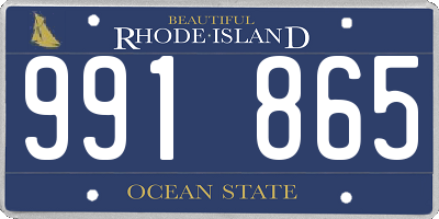 RI license plate 991865