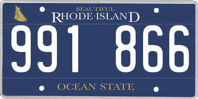 RI license plate 991866