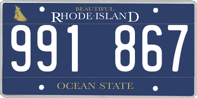 RI license plate 991867