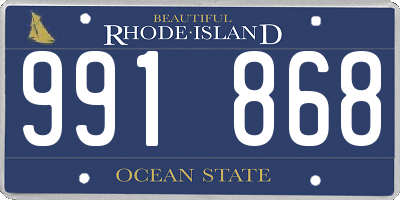 RI license plate 991868