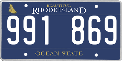 RI license plate 991869