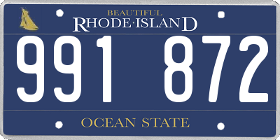 RI license plate 991872