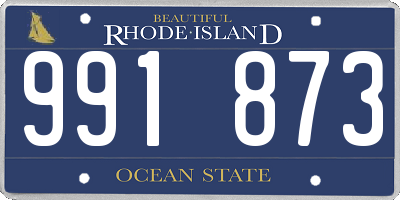 RI license plate 991873