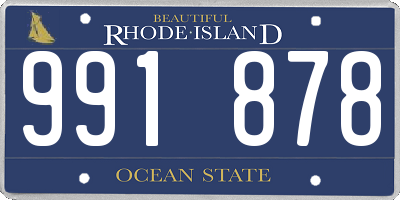 RI license plate 991878