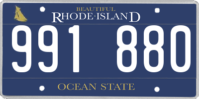 RI license plate 991880