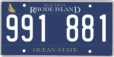 RI license plate 991881