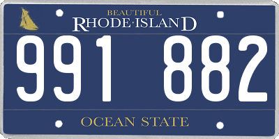 RI license plate 991882