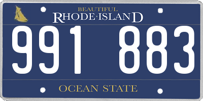 RI license plate 991883