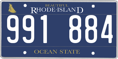 RI license plate 991884