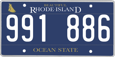 RI license plate 991886