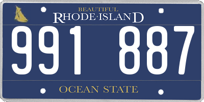 RI license plate 991887