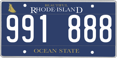 RI license plate 991888