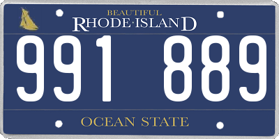 RI license plate 991889