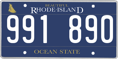 RI license plate 991890