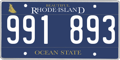 RI license plate 991893