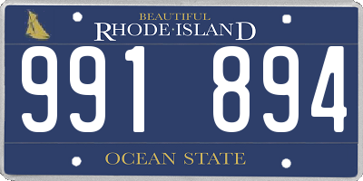 RI license plate 991894