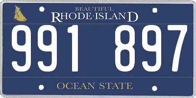 RI license plate 991897