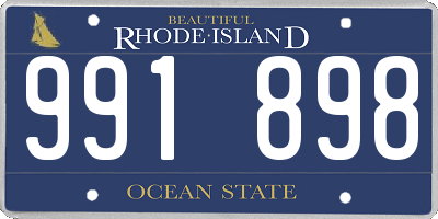 RI license plate 991898