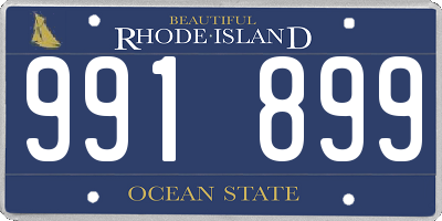 RI license plate 991899