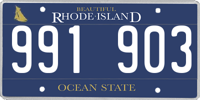 RI license plate 991903