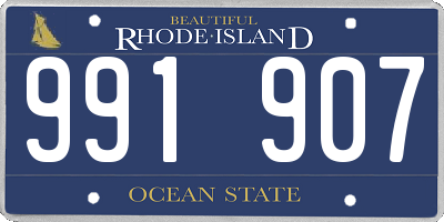 RI license plate 991907