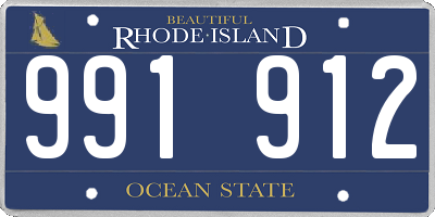 RI license plate 991912