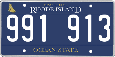 RI license plate 991913