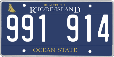 RI license plate 991914