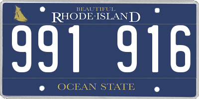 RI license plate 991916