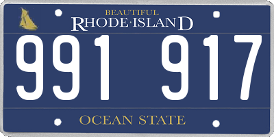 RI license plate 991917