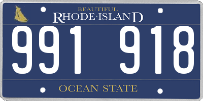 RI license plate 991918