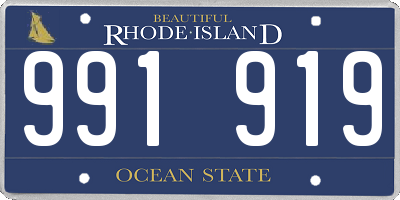 RI license plate 991919