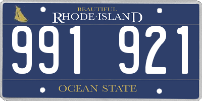 RI license plate 991921