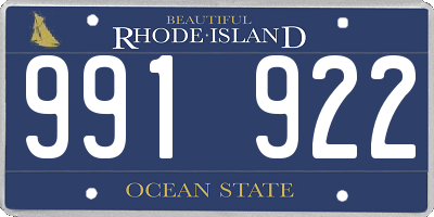 RI license plate 991922