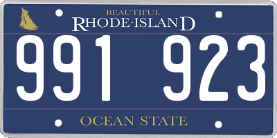 RI license plate 991923